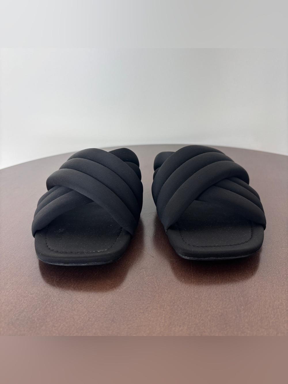 ZARA FLAT QUILTED SANDALS SLIPPERS SLIP ON SLIDES, SIZE 39/ 9 - Picture 4 of 6